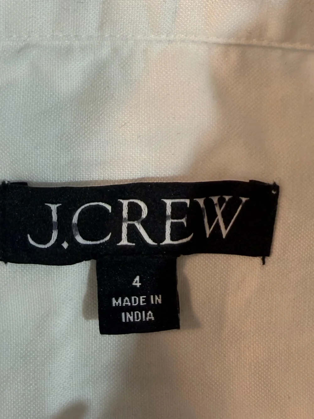 J.Crew Shrunken button-up shirt in broken-in cotton oxford white